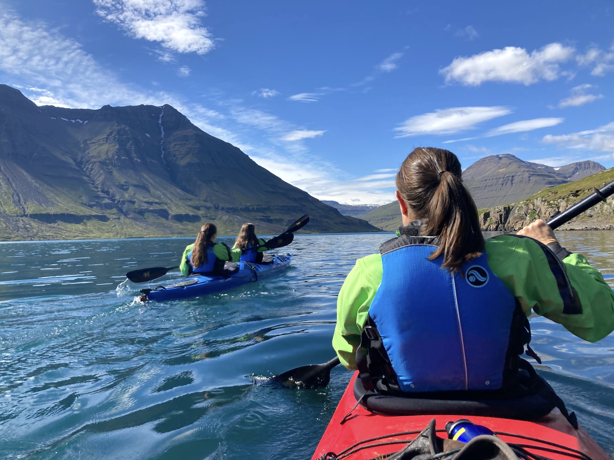 Kayak around Iceland's coastline