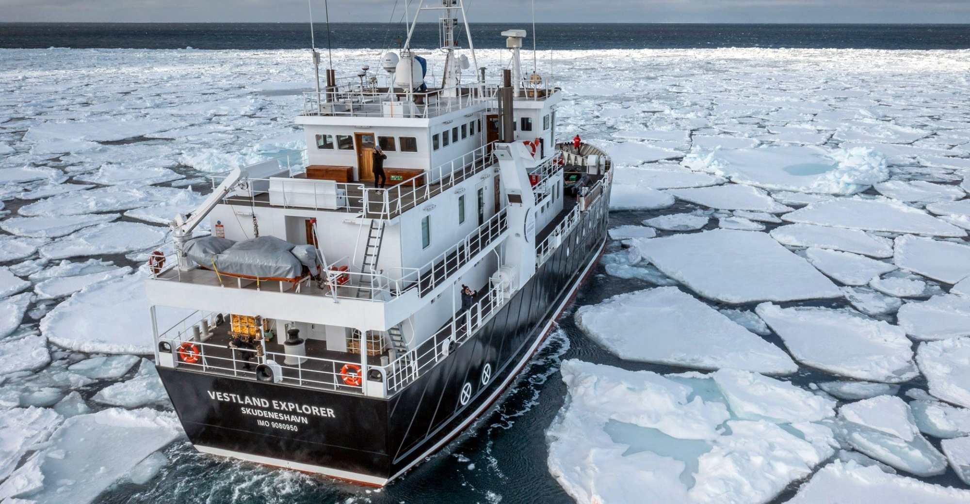 Arctic ship Explorer navigates the ice